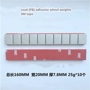 Palo de plomo en las pesas de las ruedas